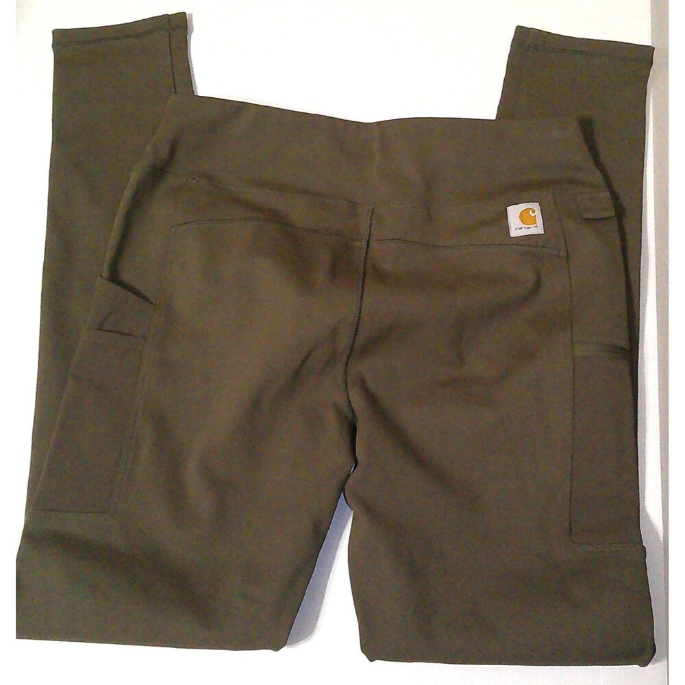 NWT New S Tall 4 6 Brown Carhartt Leggings Pants Womens High Waist Pockets